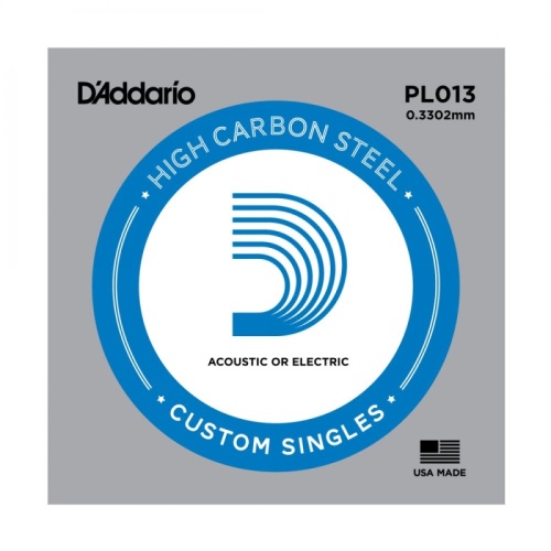 D'ADDARIO PL013 PLAIN STEEL SINGLES